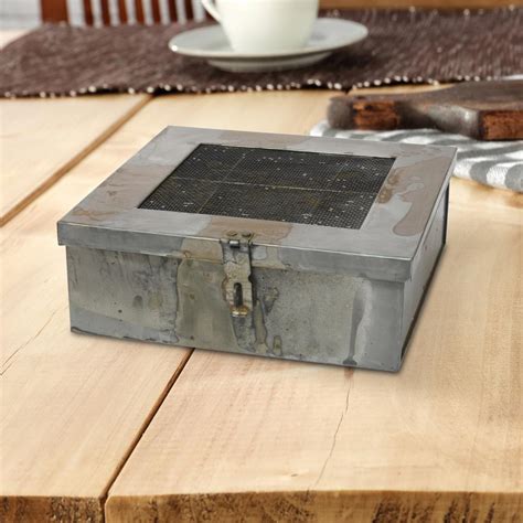 galvanized metal boxes home depot|metal box with hinged lid.